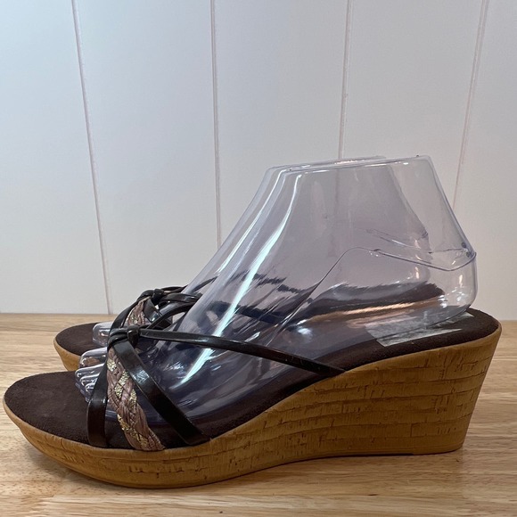 ITALIAN SHOE MAKERS wedge sandals size‎ 9 - Picture 3 of 8